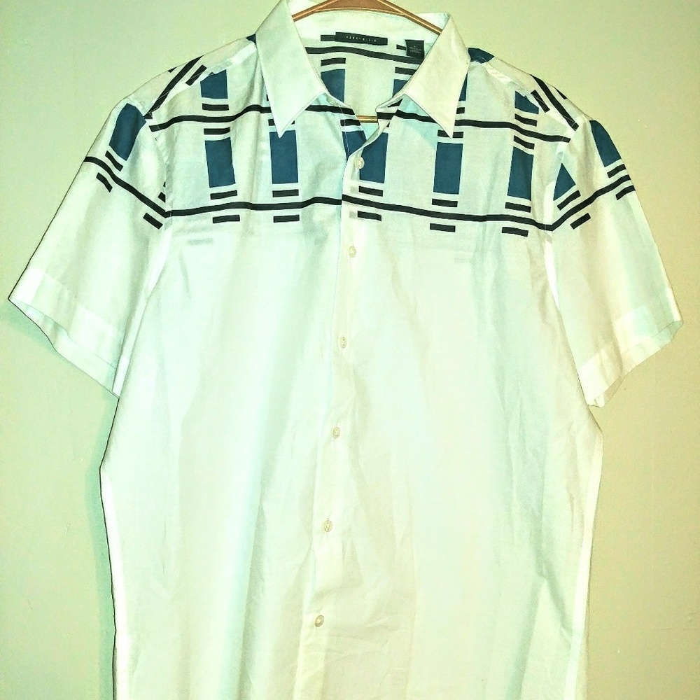 90s pattern button down shirt